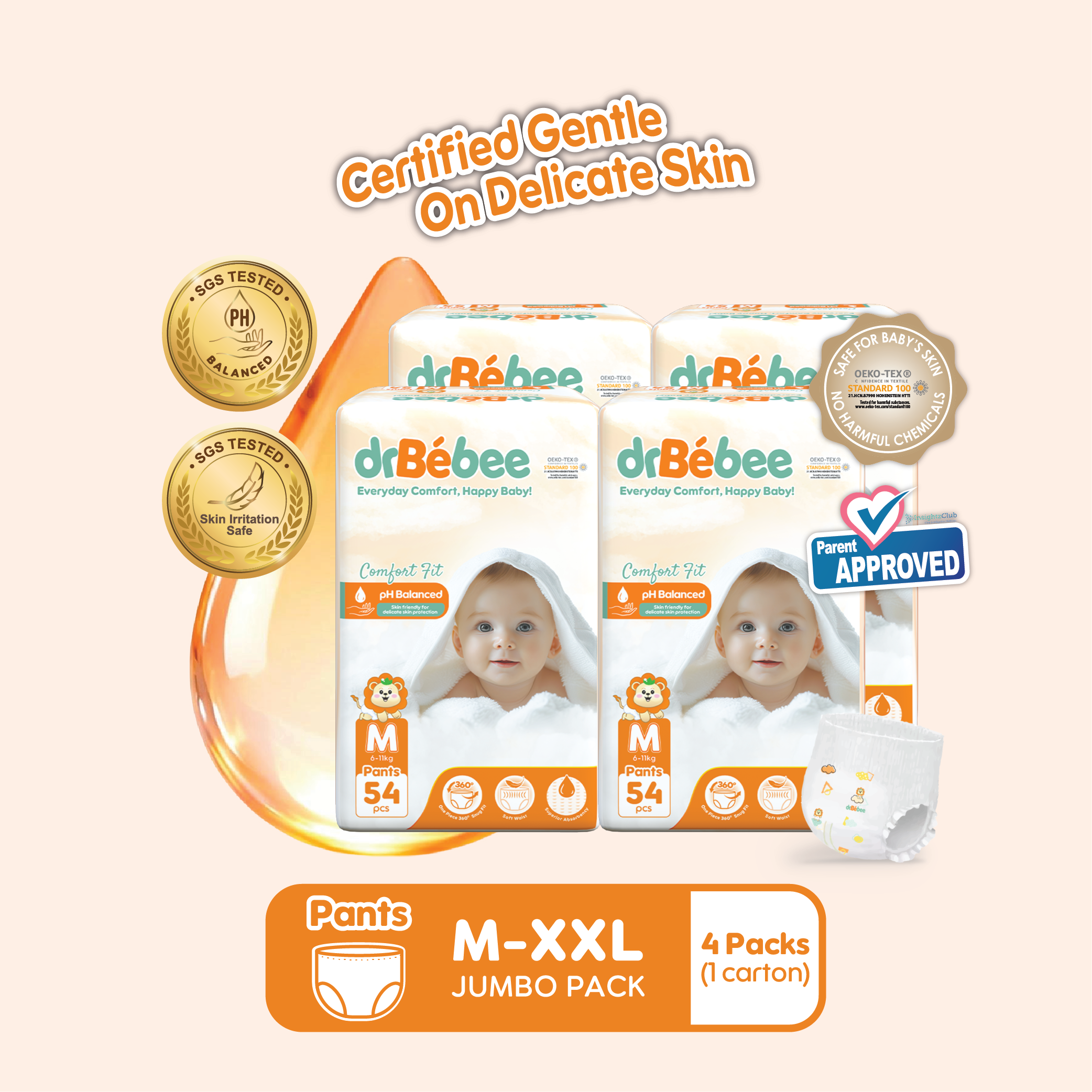 Tã quần drBébee Comfort Fit - Thùng